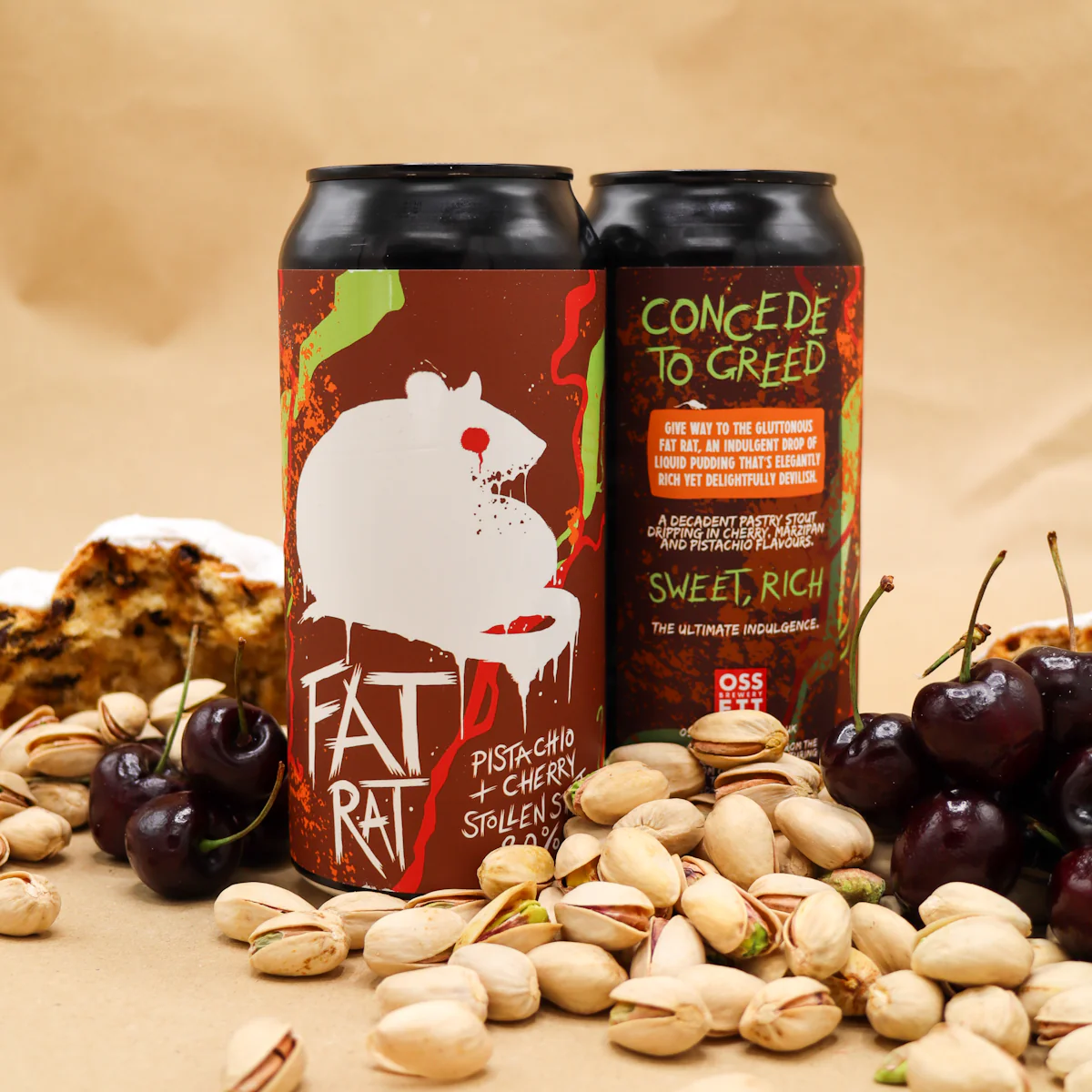 FAT RAT 8% PISTACHIO & CHERRY STOLLEN STOUT (1x440ml) - Image 3