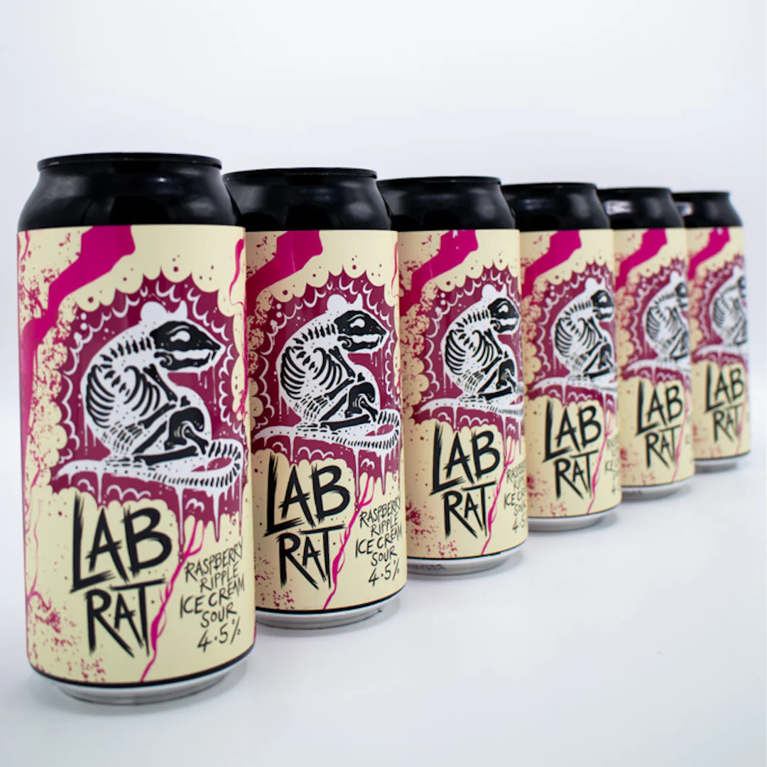 LAB RAT 4.5% RASPBERRY RIPPLE ICE CREAM SOUR (1x440ml) - Image 3