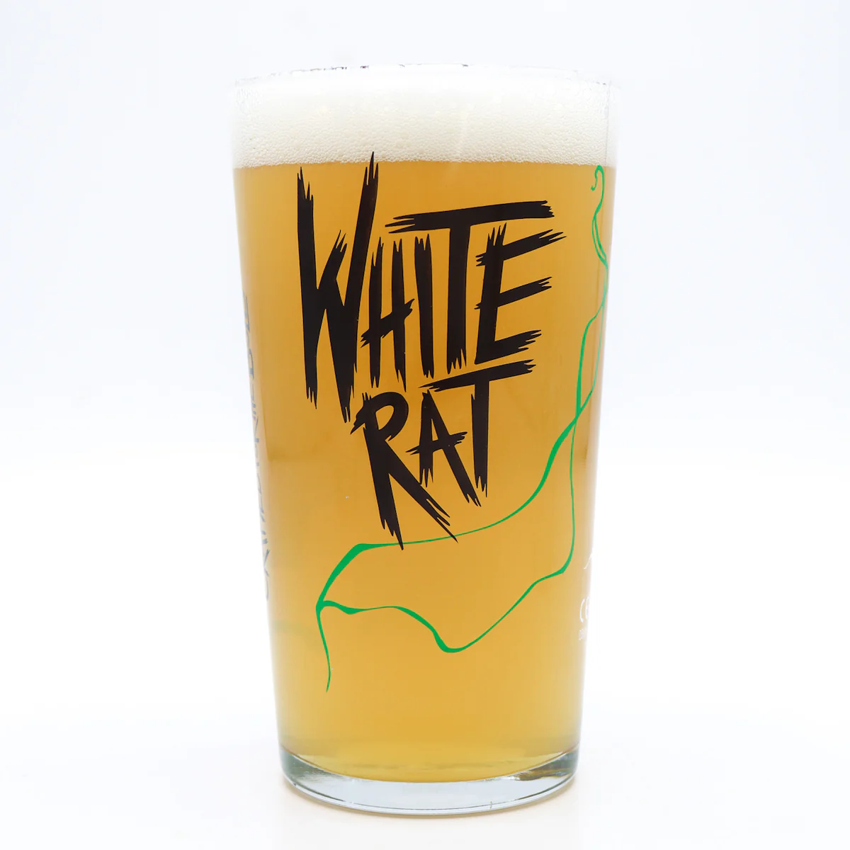 WHITE RAT PINT GLASS - Image 3
